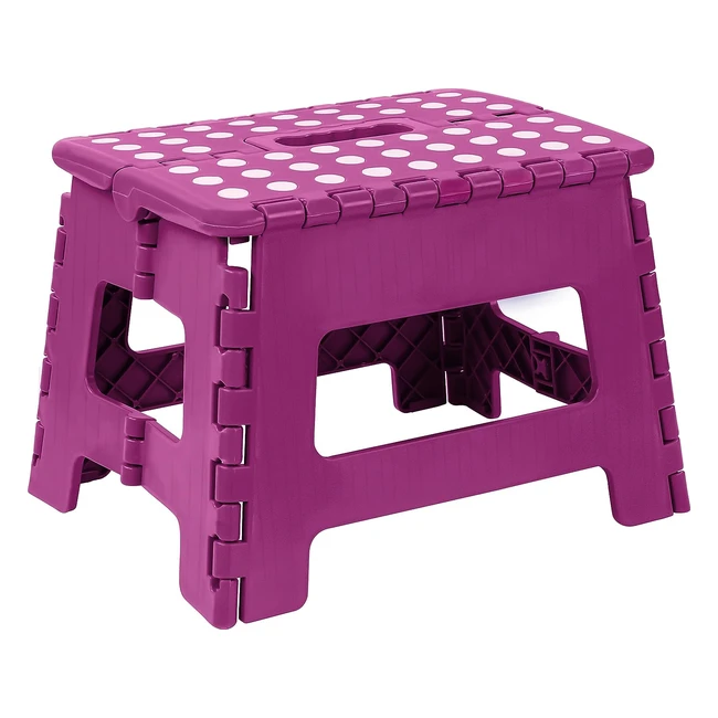 Utopia Home Folding Step Stool - Super Strong, Lightweight, 300 lbs Capacity - Purple