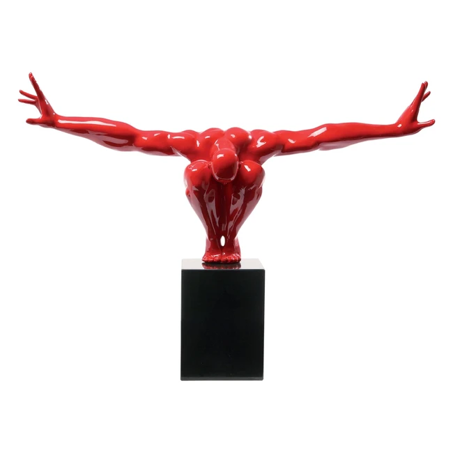 Handmade Red Athlete Sculpture - Kare Design, Ref: 52x75x23cm