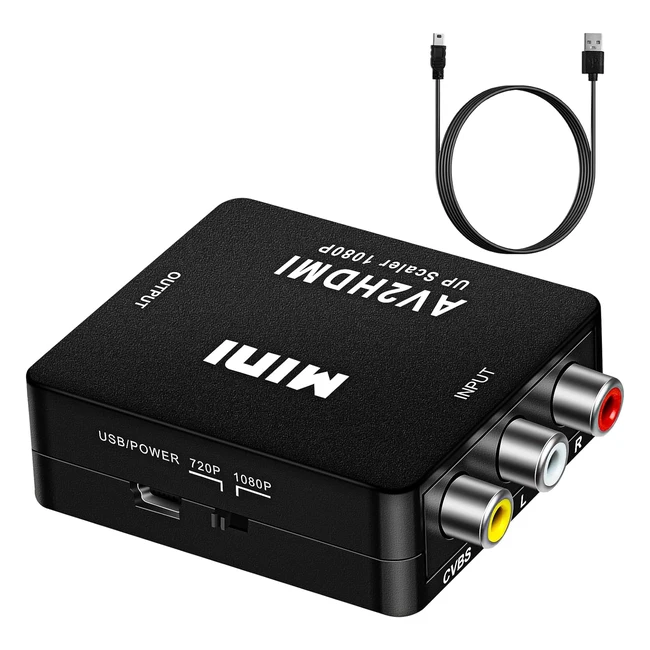 Adaptateur RCA vers HDMI Mini AV RCA CVBS vers HDMI Vido Audio Convertisseurs 