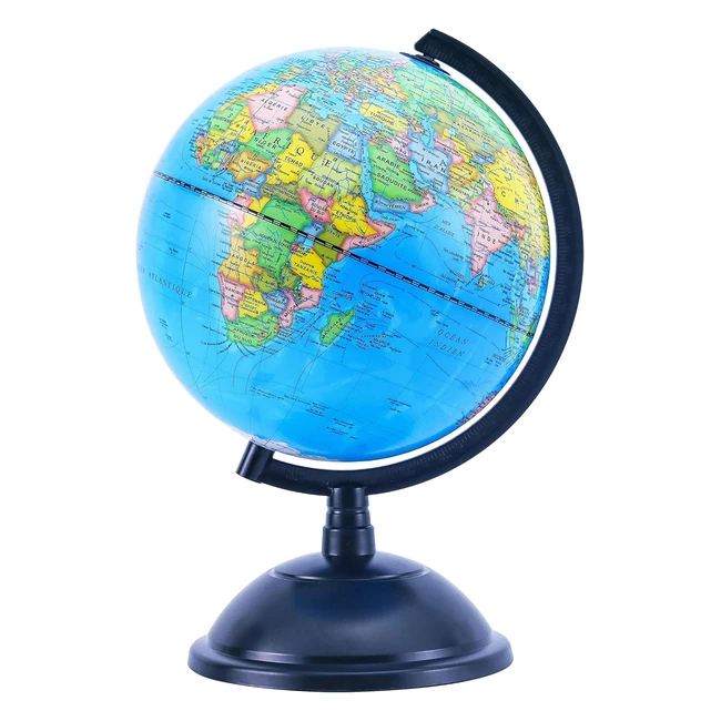 Globe terrestre Exerz 20cm - Carte française - Éducation géographique pour école et maison