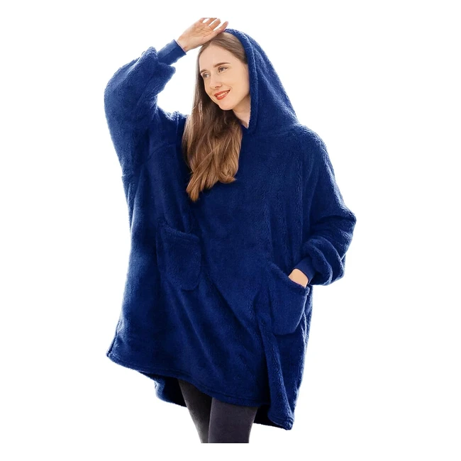 Batamanta mujer polar invierno, gruesa sudadera manta con mangas y capucha, regalo perfecto