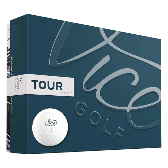 Vice Golf Tour White 2020 - Palline da golf 12 pezzi - Spin eccellente traiet