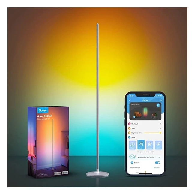 Govee RGBIC LED Stehlampe Wohnzimmer WiFi Stehlampe dimmbar Alexa und Google Ass