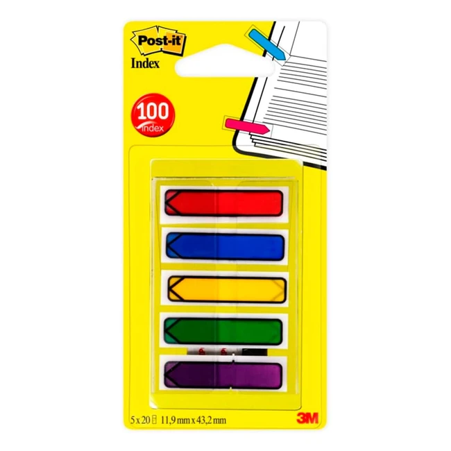 Marque-pages Post-it flches couleurs assorties 100 marque-pages
