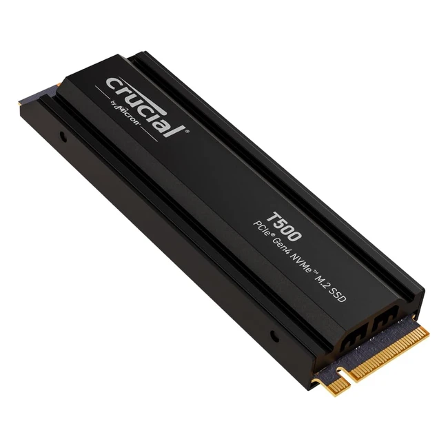 Crucial T500 2TB PCIe Gen4 NVMe M.2 interne Gaming SSD mit Heatsink bis zu 7400MB/s PS5 kompatibel