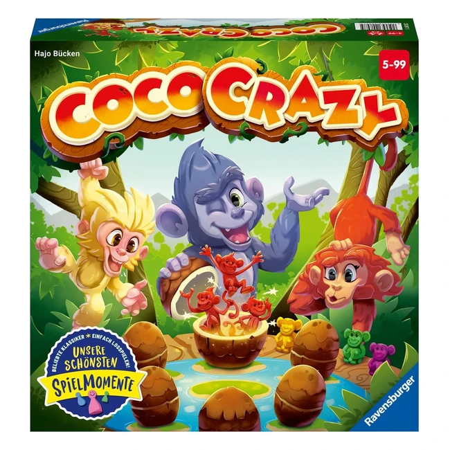 Juego infantil Ravensburger Coco Crazy 20897 - ¡Diviértete con los monos!