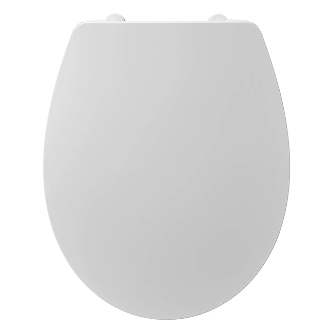 Abattant WC Porcher E131601 - Charnières Plastique Blanc - Résistant Thermodur - Fixation par le Dessous
