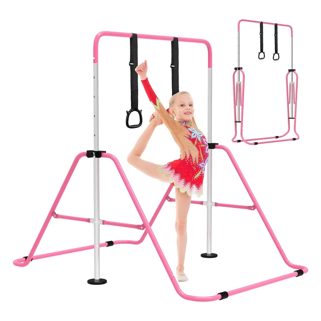 Everymile Junior Gymnastics Bars - Adjustable Height Folding Horizontal Bar with