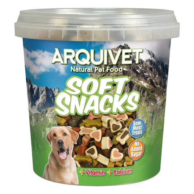 Arquivet Soft Snacks Mix Ossicini e Cuoricini 800 gr - Snack per Cani a Forma di