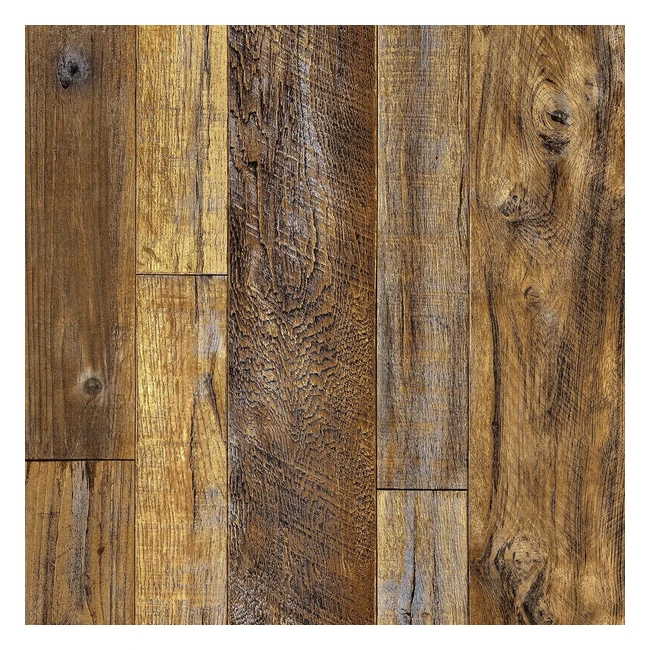 Papier adhésif pour meuble bois imperméable - Marron 44cm x 500cm