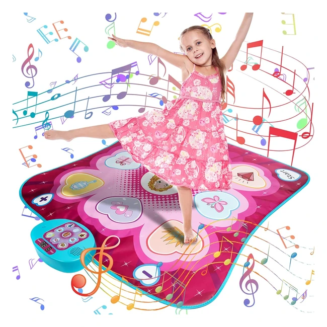 Dance Mat Toys for Girls - Music Play Mat - 5 Play Modes - 3 Challenge Levels - LED Lights - Christmas Birthday Gifts