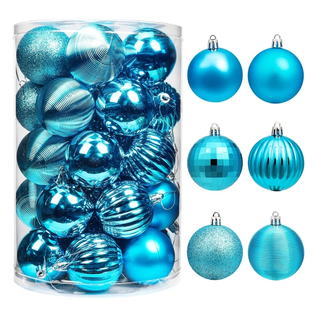 Bolas de Navidad Azul 6cm - Brizlabs - Ref. 34 - Decoración Navideña
