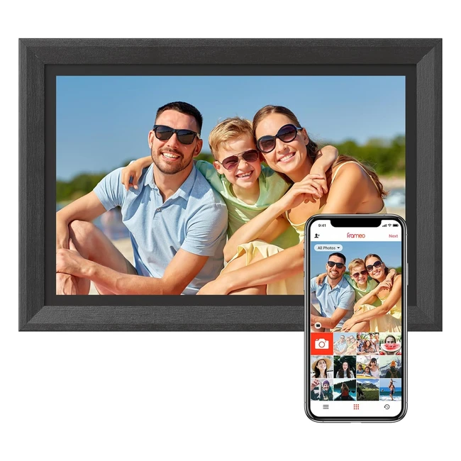 Arzopa WiFi Digital Photo Frame 14-inch HD IPS Touch Screen 1920x1080 Auto Rotate with 16GB - Share Photos Videos Music