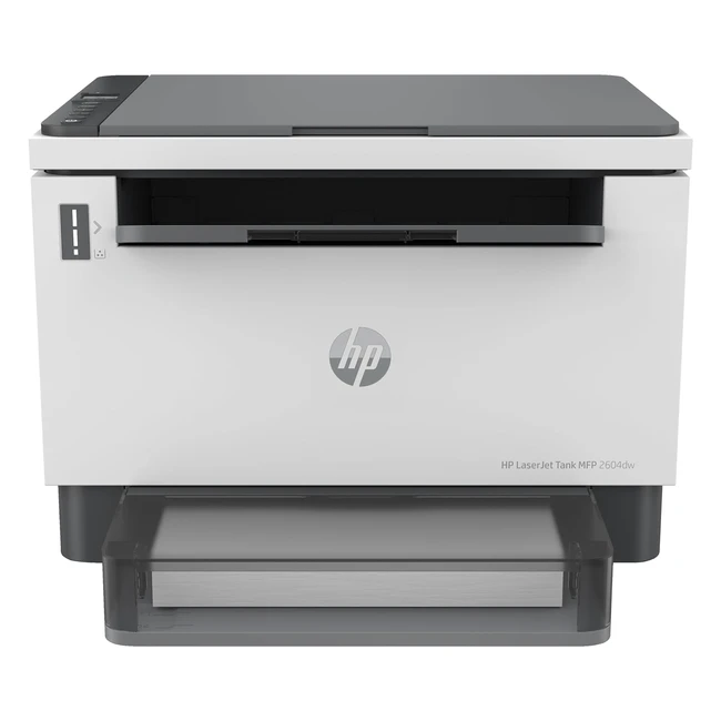 Impresora HP LaserJet Tank MFP 2604dw 381v0a - Impresión a Doble Cara Automática - Copiadora y Escáner WiFi - Pantalla LCD Icono Blanca y Negra