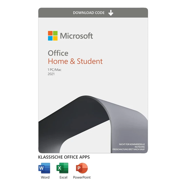 Microsoft Office 2021 Home  Student - 1 Gert 1 Benutzer - PCMac - Aktivieru