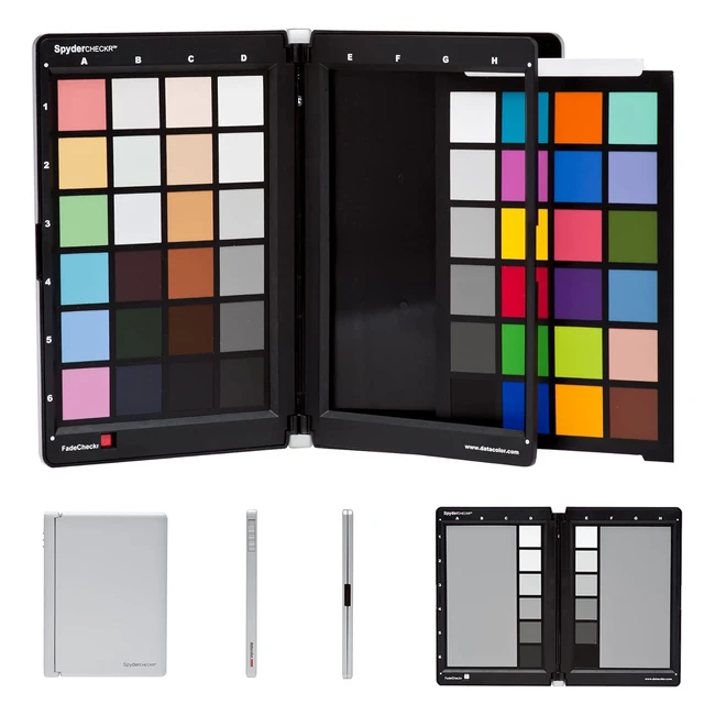 Datacolor Spyder Checkr - Scheda Colore per Calibrazione Telecamera - 48 Patch - Ottimizza Foto in Adobe Photoshop e Lightroom