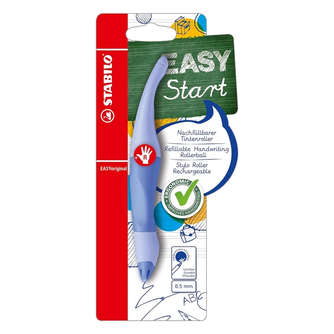 Stabilo EasyOriginal Pastel Rollerball Pen - Ergonomic Design - Cloudy Blue