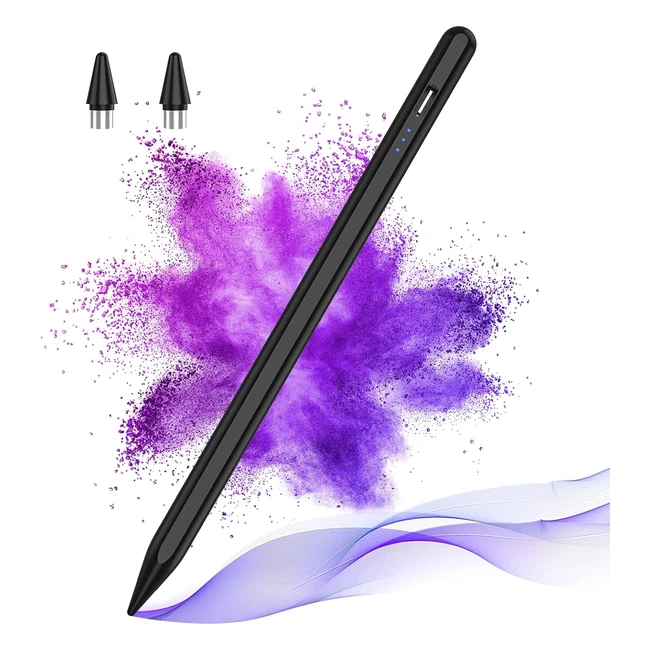 Stylus Pen for Android Touch Screens - Compatible with Samsung, Huawei - High Precision, Palm Rejection - Black