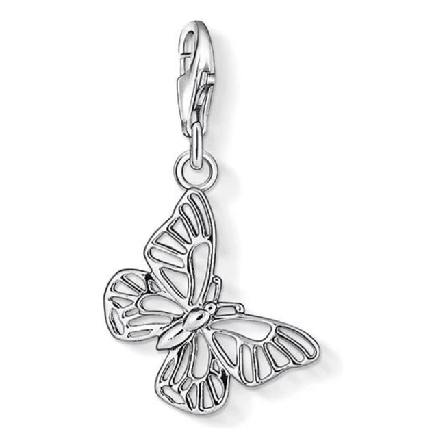 Thomas Sabo Women Charm Pendant Butterfly Charm Club 925 Sterling Silver 103800112 - Free Delivery
