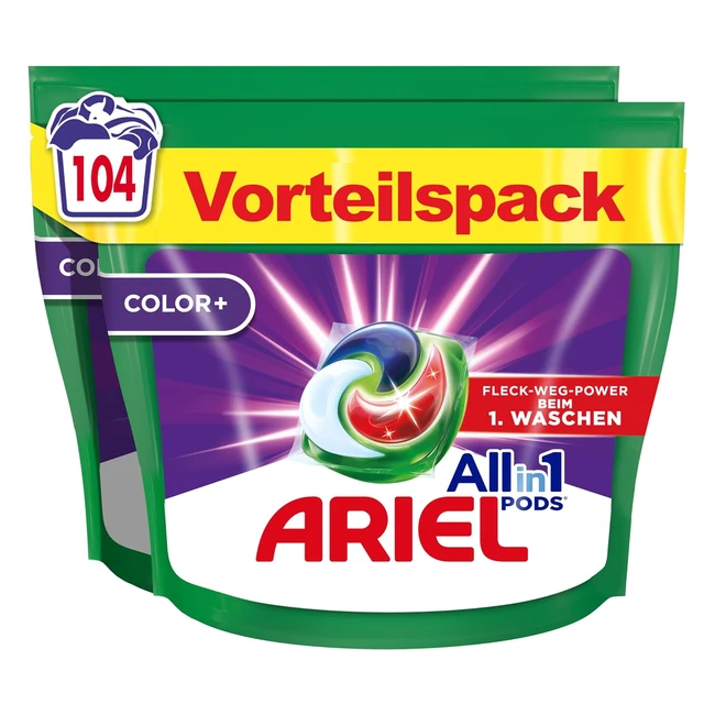 Ariel Waschmittel Pods Allin1 Colour 104 2x52 Wschen - starke Fleckenentfernun