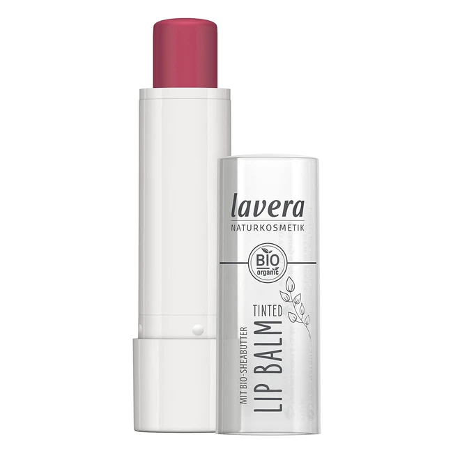 Lavera Tinted Lip Balm Pink Smoothie 02 - Prevents Dry Lips - Gluten-Free - Organic Shea Butter