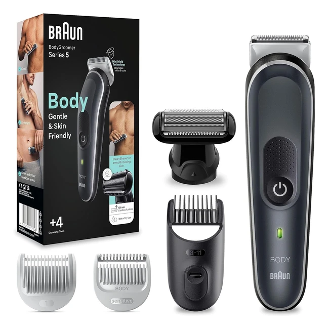 Braun Series 5 Body Groomer - Intimrasierer für Männer - Körperpflege und Haarentfernung - Wasserdicht - 100 Minuten Akkulaufzeit
