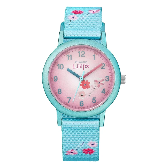 Prinzessin Lillifee Armbanduhr für Mädchen - Quarzuhr mit Textil Armband - 3 bar wasserdicht