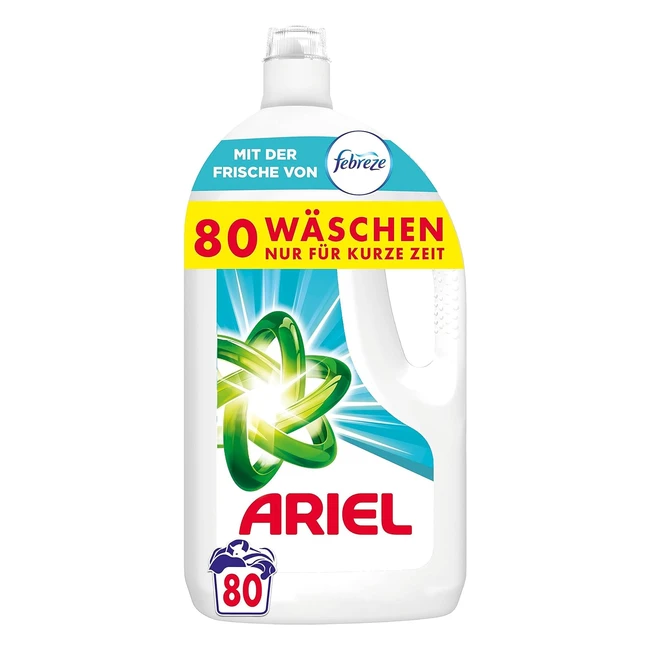Ariel Flssigwaschmittel 80 Waschgnge mit der Frische von Febreze hervorrage