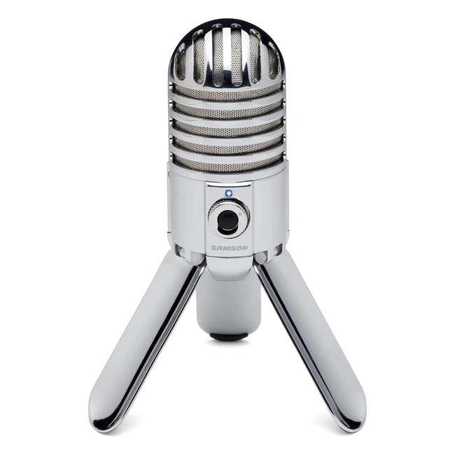Microfono Samson Meteor Mic USB Studio Qualità Condensatore 16bit 44148kHz Silver Chrome