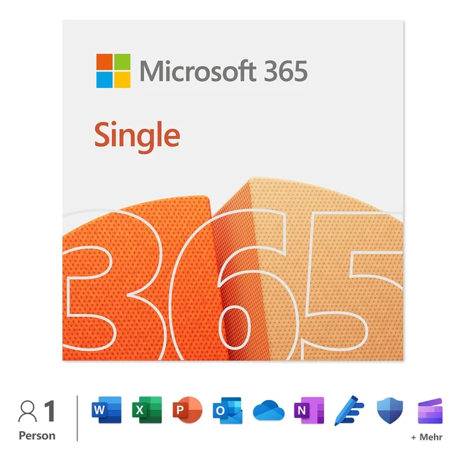 Microsoft 365 Single mit Microsoft Defender 1 Benutzer fr PCsMacs Tablets 