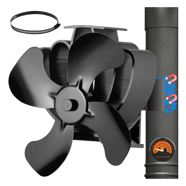 Ventilateur poêle bois magnétique CWLAKON - Silencieux, efficace et avec thermomètre