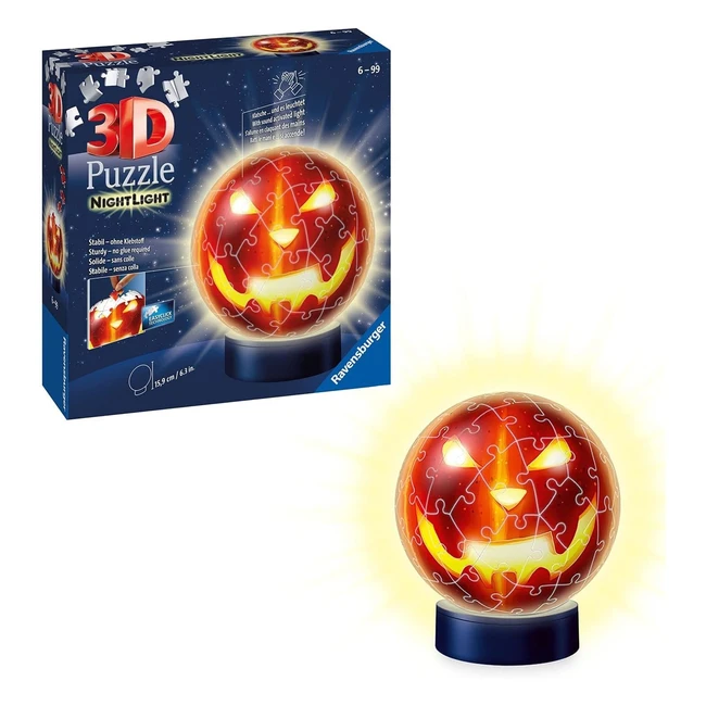Puzzle 3D Ball Illuminé Citrouille d'Halloween - Ravensburger 11253