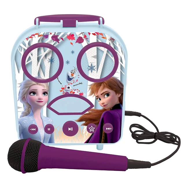Karaoke Micro Star Inalámbrico Disney Frozen 2 Anna Elsa - Alta Calidad - Color Morado