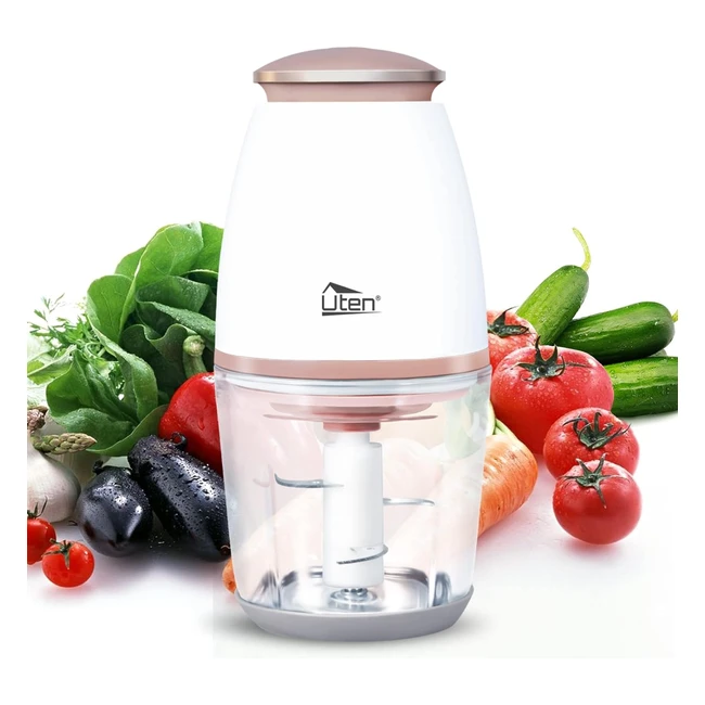 Universal Electric Meat Grinder - Uten Mini Food Processor with 4 Blades - 300W