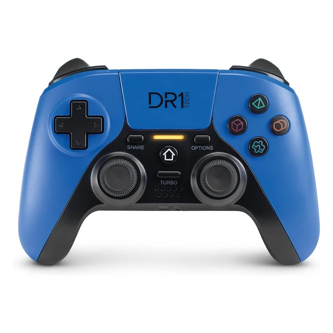 Controlador inalámbrico DR1Tech Shockpad II para PS4 y PS3 - Diseño NextGen - Compatible con PC y iOS - Pad táctil y vibración dual - Azul