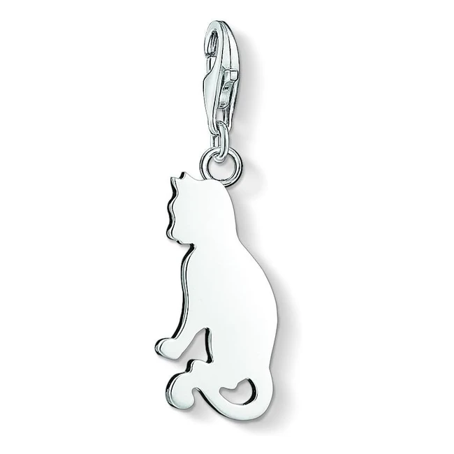 Thomas Sabo Women Charm Pendant Cat Charm Club 925 Sterling Silver 133700112 - Free Delivery