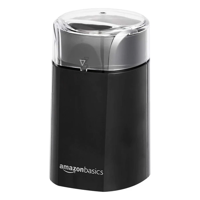 Amazon Basics Elektrische Kaffeemühle Schwarz, 30g in 10 Sekunden, Kompaktes Design