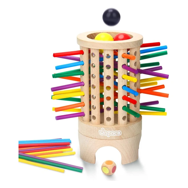 Juego de Tablero Torre de Pisa - Habilidades Motoras Finas - Montessori - Juguetes Educativos para Niños y Niñas de 3 años
