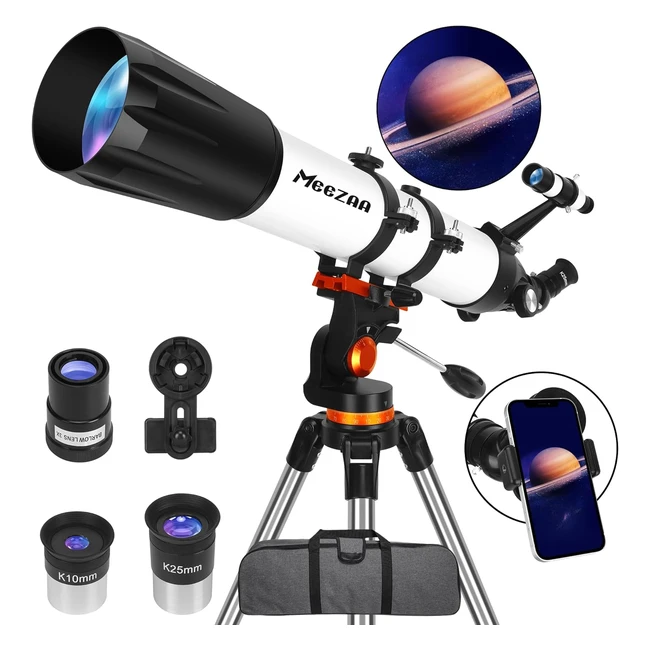 Télescope astronomique professionnel Meezaa 90800mm - Puissant et portable
