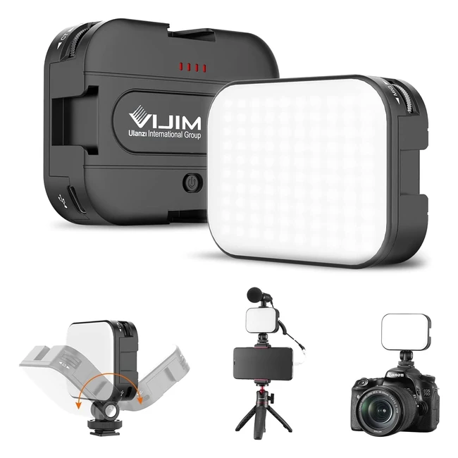 Luce Videocamera Vijim VL100C LED con Batteria 2000mAh - Luce Video Dimmerabile 2500-6500K - CRI95 - Vlogging TikTok Ritratto