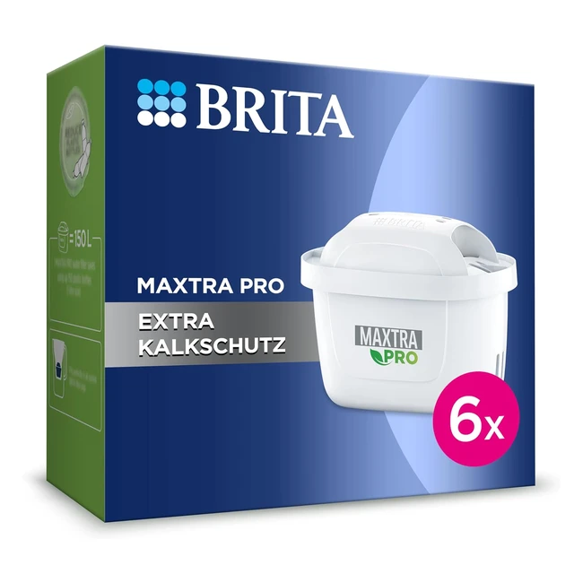 Brita Maxtra Pro Extra Wasserfilterkartusche, Packung mit 6, Halbjahresvorrat