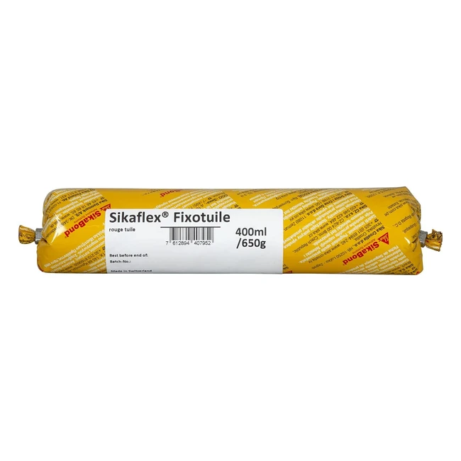 Sikaflex Fixotuile Terre Cuite - Mastic Polyuréthane PU Spécial Tuiles - Réparation et Collage Facile - 400ml