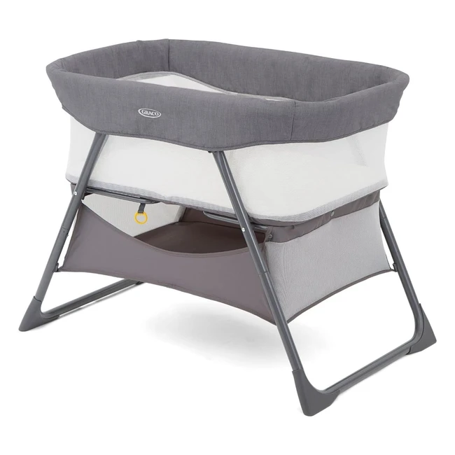 Graco Side-by-Side Bedside Bassinet/Crib - Pearl Fashion - Foldable & Compact