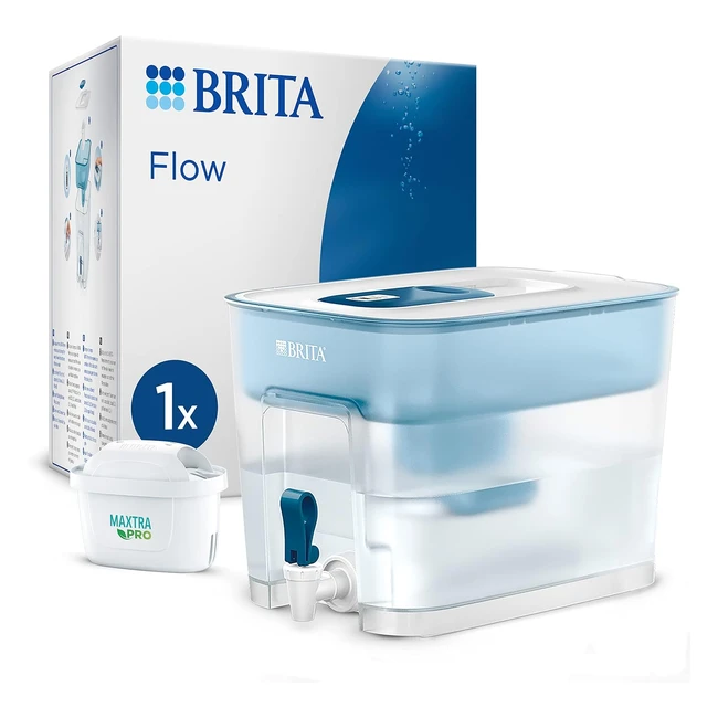 Brita Depósito Filtrante Flow XXL 82L - Cartucho Maxtra Pro Allin1 - Cabe en la Nevera - Reduce Cloro, Cal e Impurezas