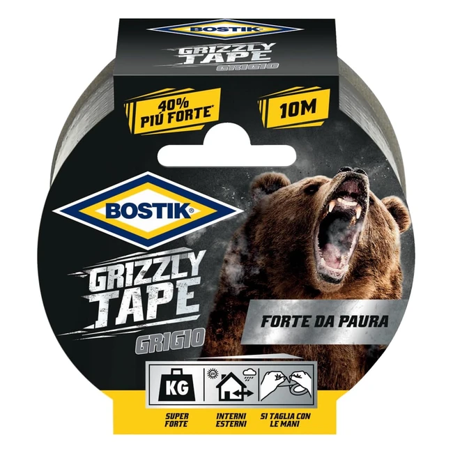 Nastro Telato Grizzly Tape Nero 10m x 50mm - Bostik