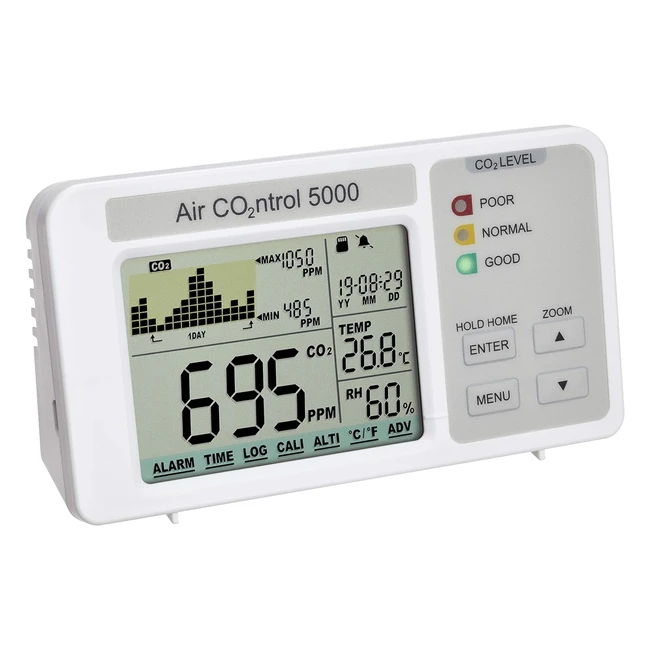 TFA Dostmann Airco2ntrol 5000 - Mesure du CO2 avec enregistreur de données - Blanc