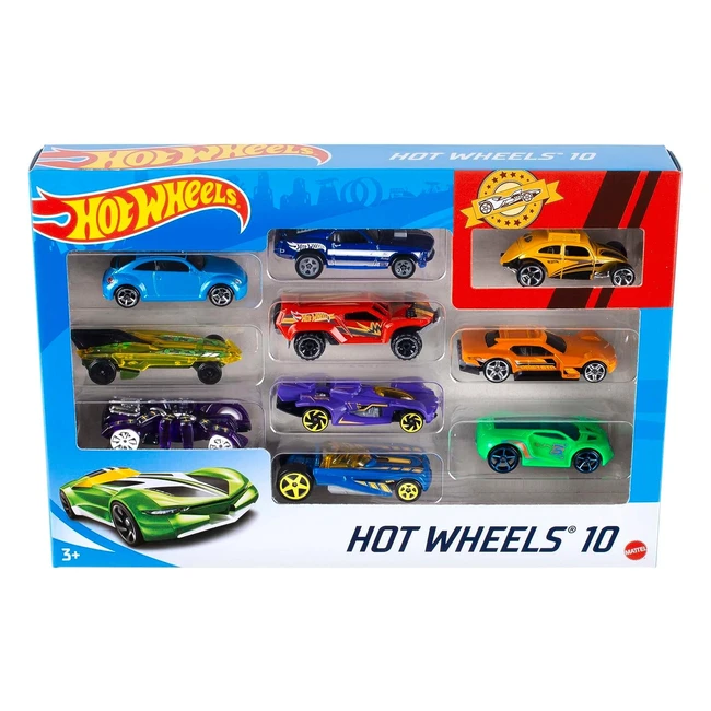 Hot Wheels 10er Auto Pack, verschiedene Stile, Nr. XYZ, mit exklusivem Auto