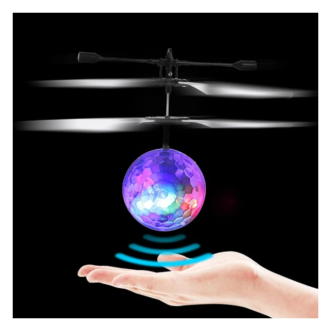 Tomus Flying Ball Toys - Globe Shape Magic Controller Mini Drone - Colorful Lights - Safe for Boys Girls - Gift Outdoor Indoor