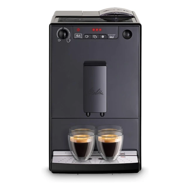 Melitta Caffeo Solo Kaffeevollautomat, 2-Tassen Funktion, verstellbarer Kaffeeauslauf, 3-stufig einstellbare Kaffeestärke