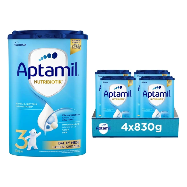 Aptamil Nutribiotik 3 - Latte di crescita in polvere per bambini dai 12 mesi - C